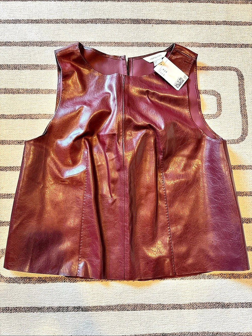 H&M Faux Leather Top